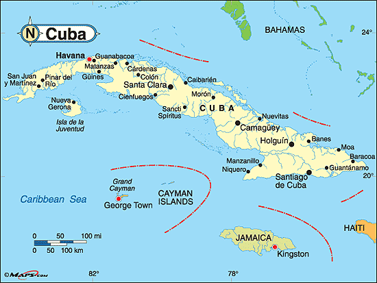 kaart Cuba